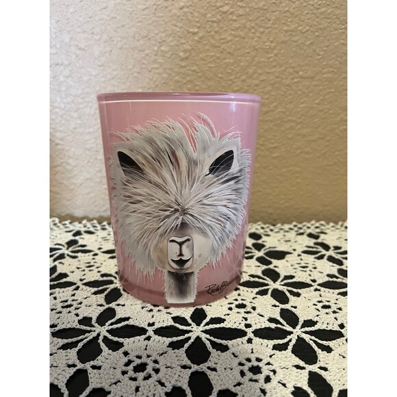 Rachel Brown Llama Pink Candle Holder - Picture 1 of 4